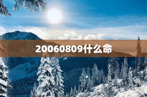 20060809什么命
