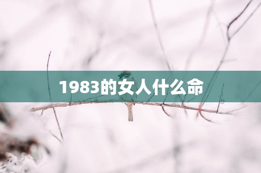 1983的女人什么命