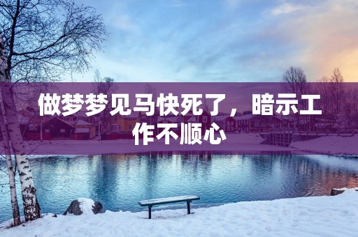 做梦梦见马快死了，暗示工作不顺心
