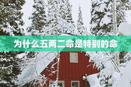 为什么五两二命是特别的命