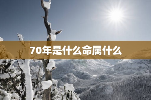 70年是什么命属什么