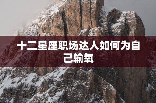 十二星座职场达人如何为自己输氧