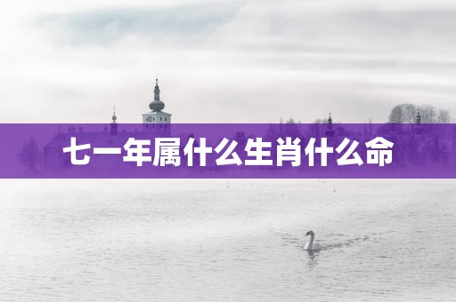 七一年属什么生肖什么命