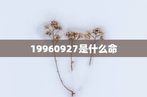 19960927是什么命