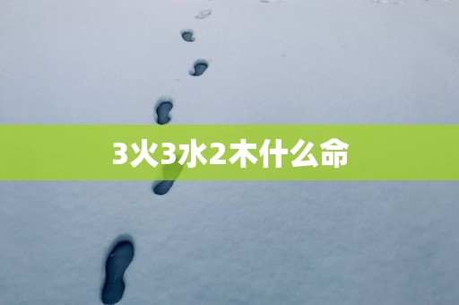 3火3水2木什么命