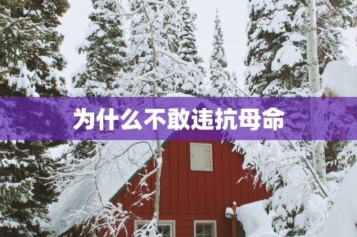 为什么不敢违抗母命