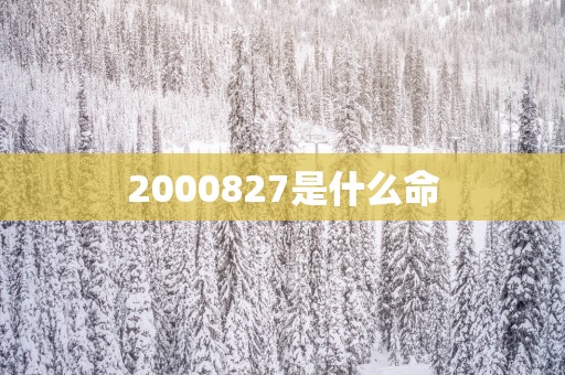 2000827是什么命
