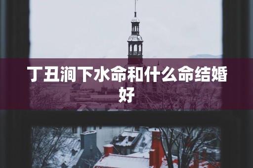 丁丑涧下水命和什么命结婚好