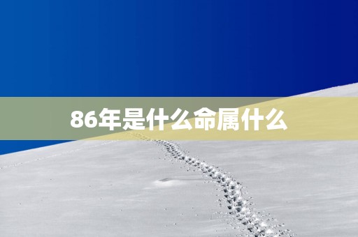 86年是什么命属什么