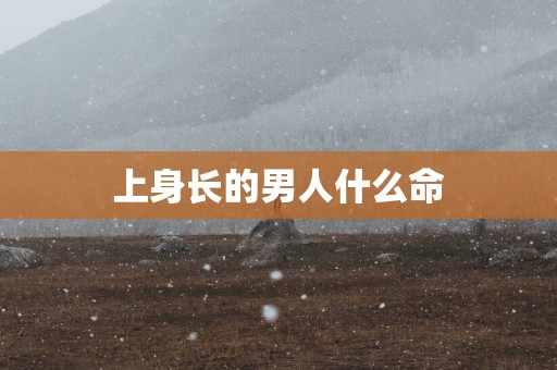 上身长的男人什么命