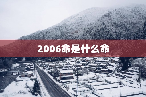 2006命是什么命