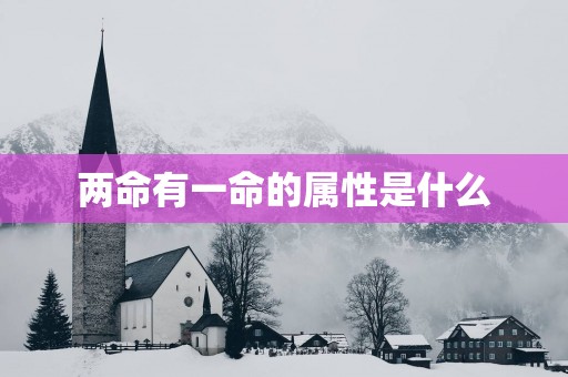 两命有一命的属性是什么
