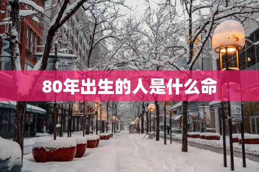 80年出生的人是什么命