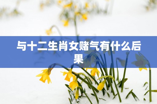 与十二生肖女赌气有什么后果