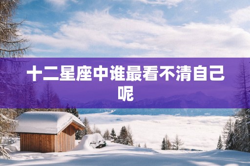 十二星座中谁最看不清自己呢