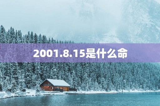 2001.8.15是什么命