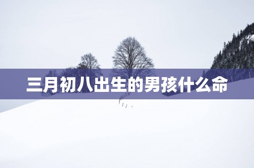 三月初八出生的男孩什么命