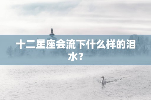 十二星座会流下什么样的泪水？