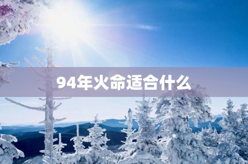 94年火命适合什么