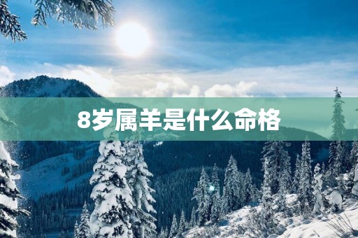 8岁属羊是什么命格