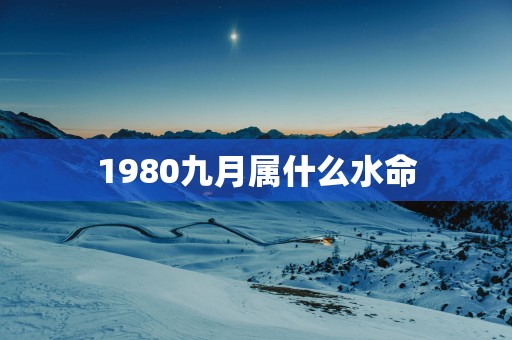 1980九月属什么水命