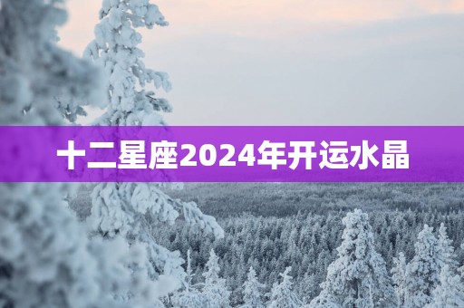 十二星座2025年开运水晶