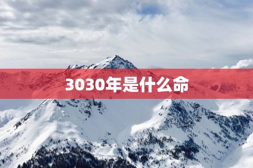 3030年是什么命