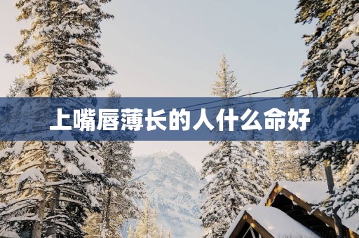 上嘴唇薄长的人什么命好