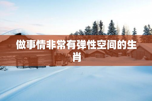 做事情非常有弹性空间的生肖