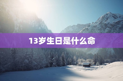 13岁生日是什么命