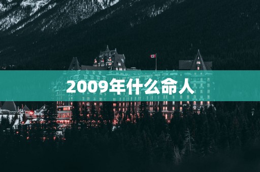 2009年什么命人