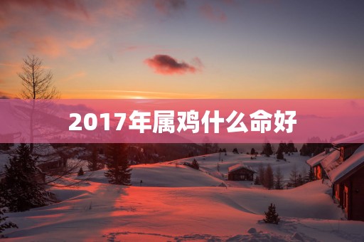 2017年属鸡什么命好