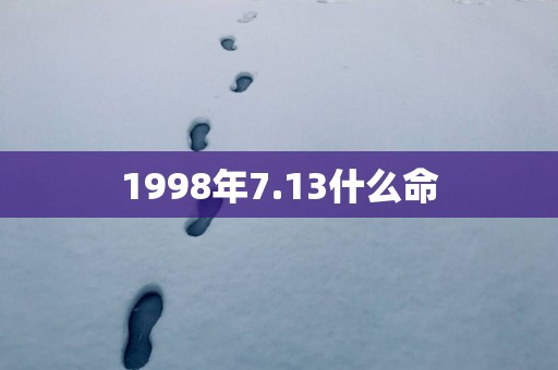 1998年7.13什么命