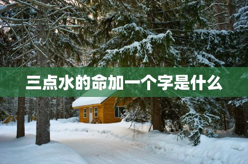 三点水的命加一个字是什么