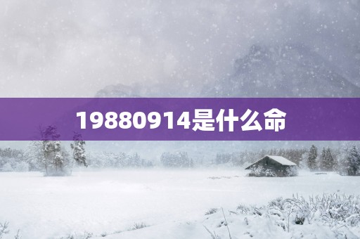 19880914是什么命