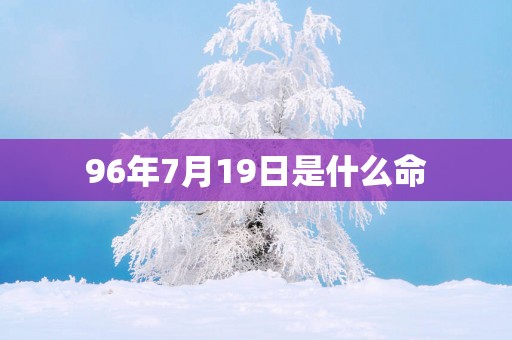 96年7月19日是什么命