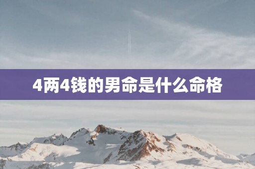 4两4钱的男命是什么命格