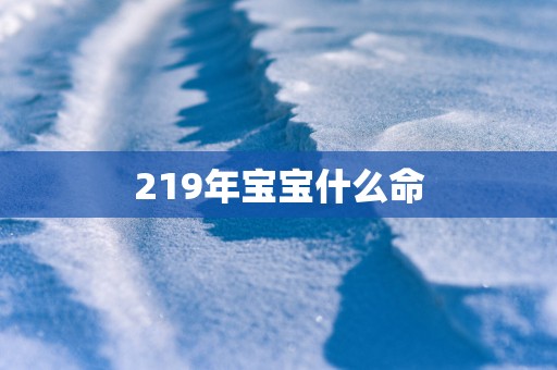 219年宝宝什么命