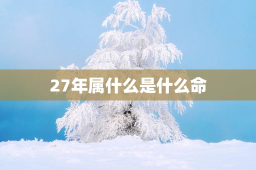 27年属什么是什么命