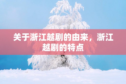 关于浙江越剧的由来，浙江越剧的特点