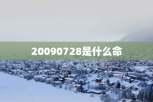 20090728是什么命