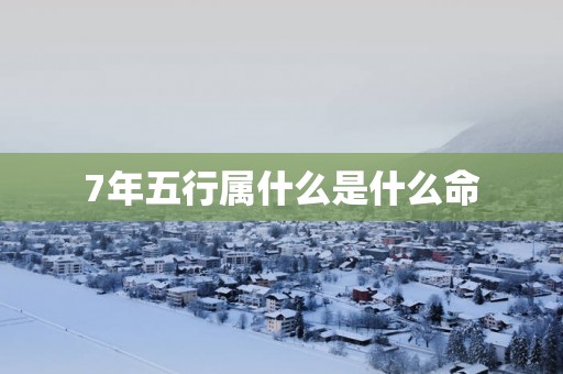 7年五行属什么是什么命