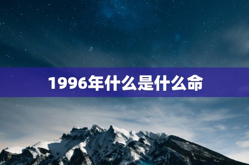 1996年什么是什么命