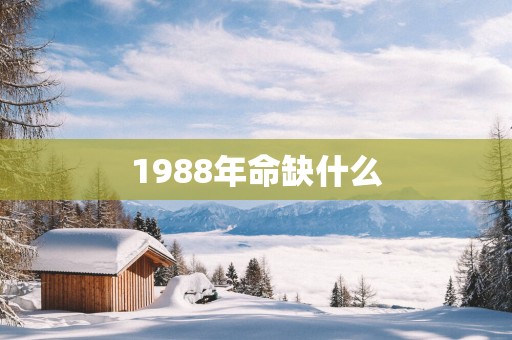 1988年命缺什么