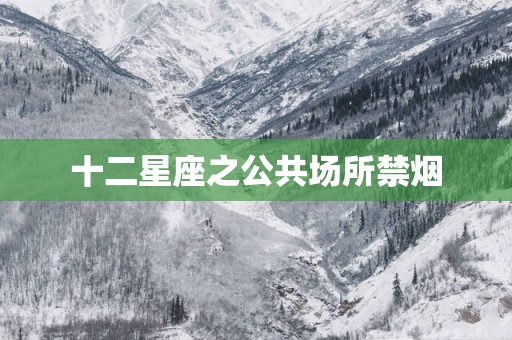 十二星座之公共场所禁烟