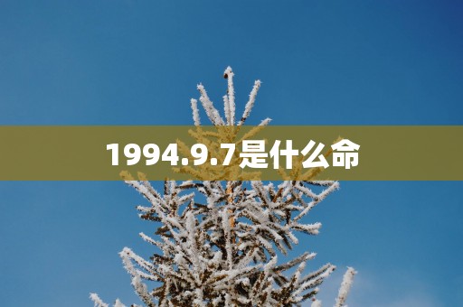 1994.9.7是什么命