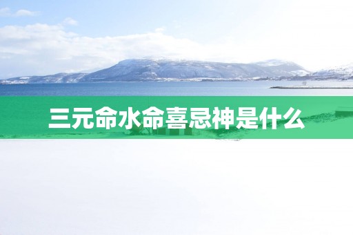 三元命水命喜忌神是什么