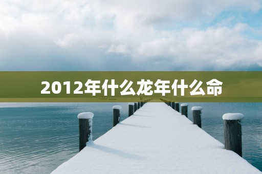 2012年什么蛇年什么命