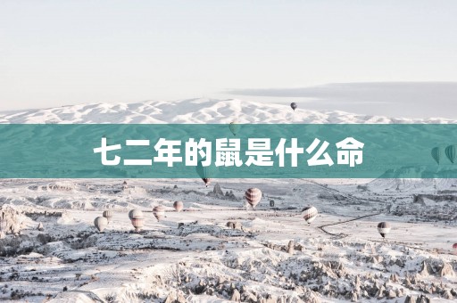 七二年的鼠是什么命