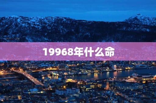 19968年什么命
